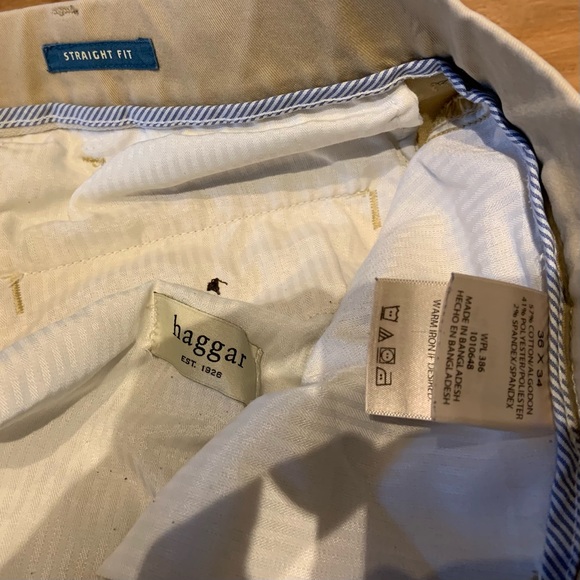 Haggar Straight Fit 36/34 Kakis - Picture 2 of 3